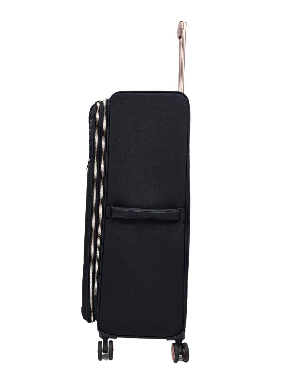 Birmingham Large Soft Shell Suitcase in Black
