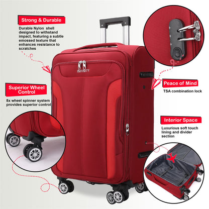 Delta Set of 3 Hard Shell Suitcase in Navy