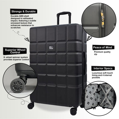 Hard Shell Classic 4 Wheel Travel Suitcase Set
