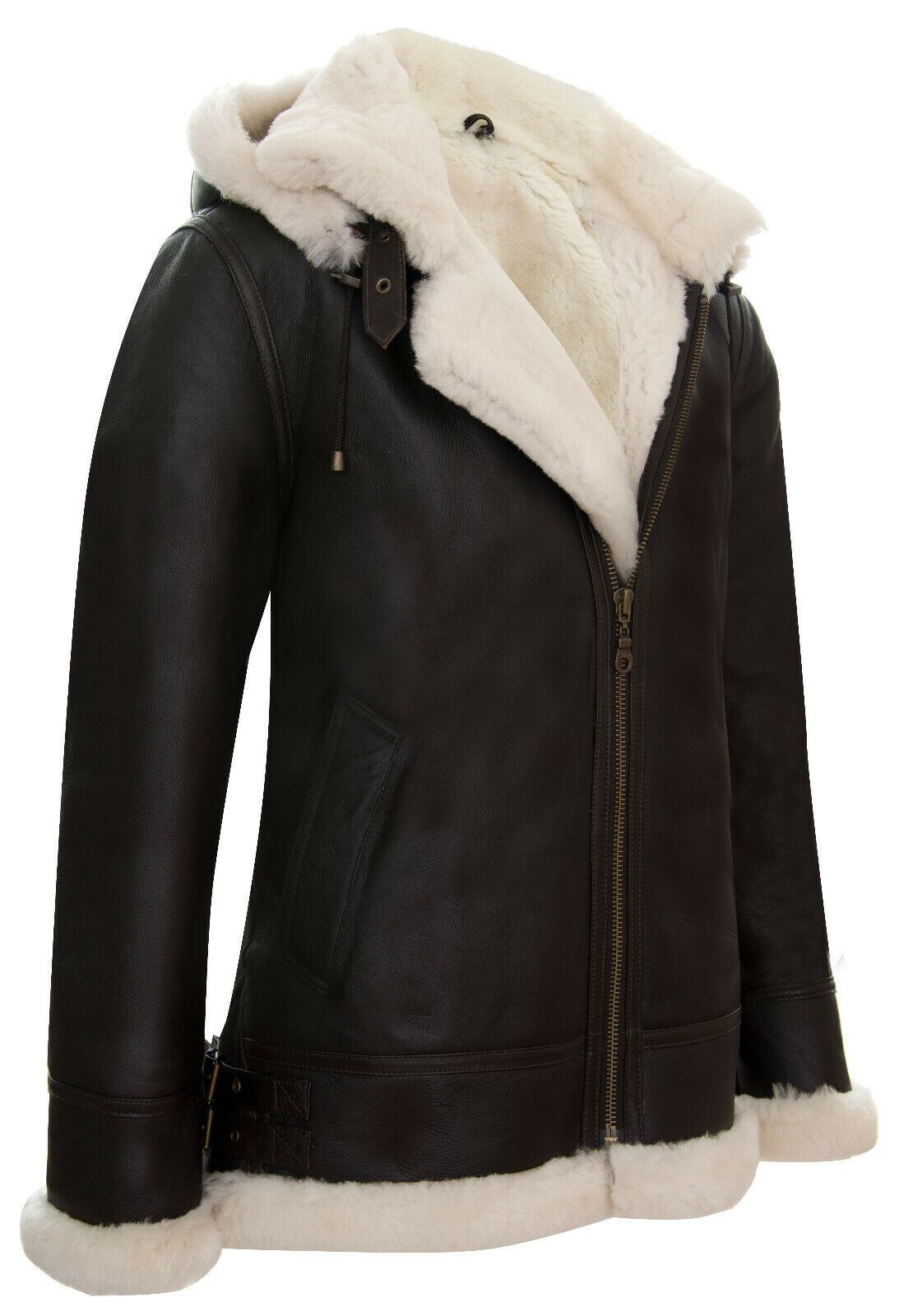 Mens B3 Hooded Sheepskin Flying Jacket-Harwich