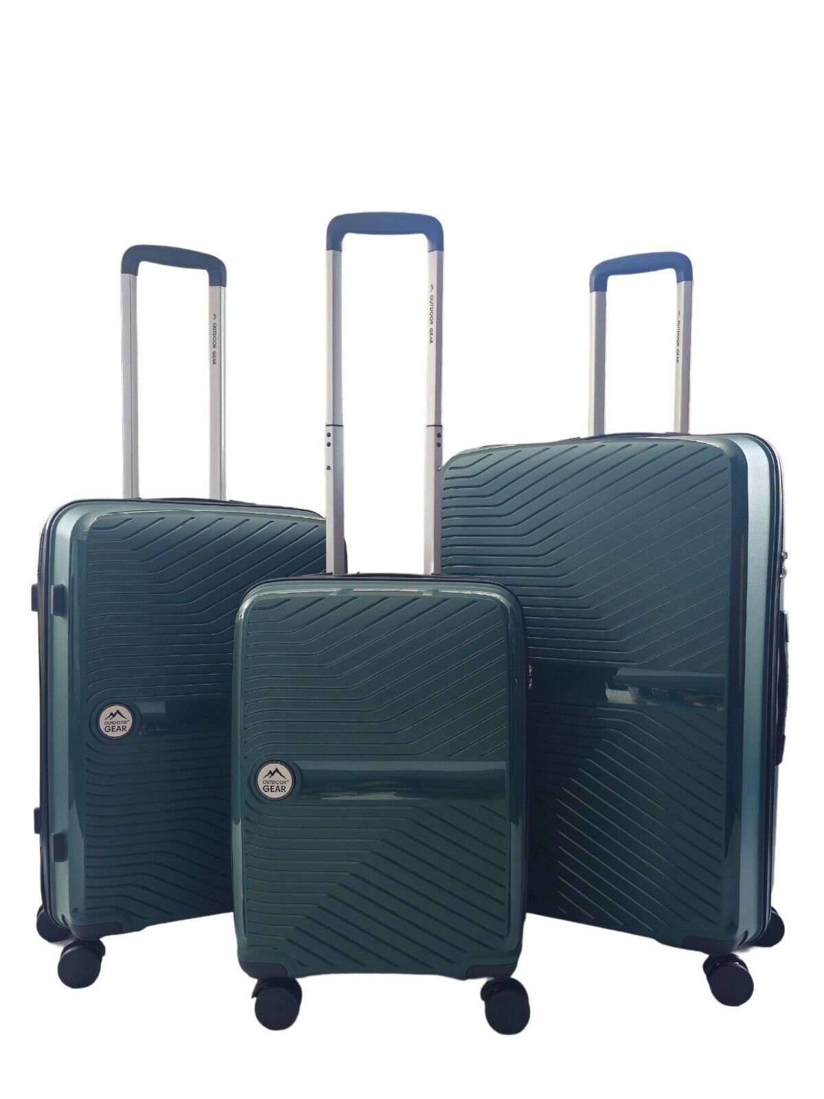 Abbeville Set of 3 Hard Shell Suitcase in Green