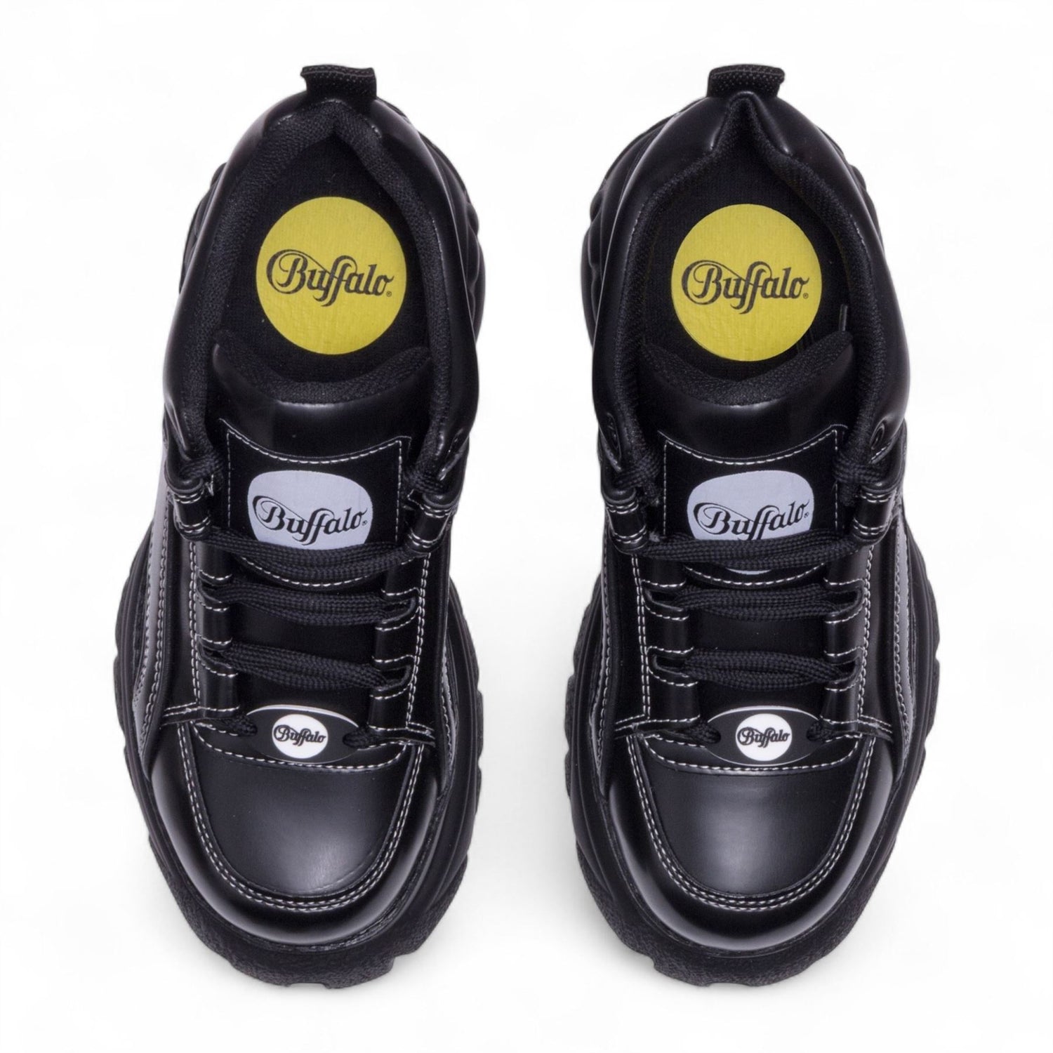 Buffalo Womens Black Chunky Platform Fashion Trainers - 1339-14