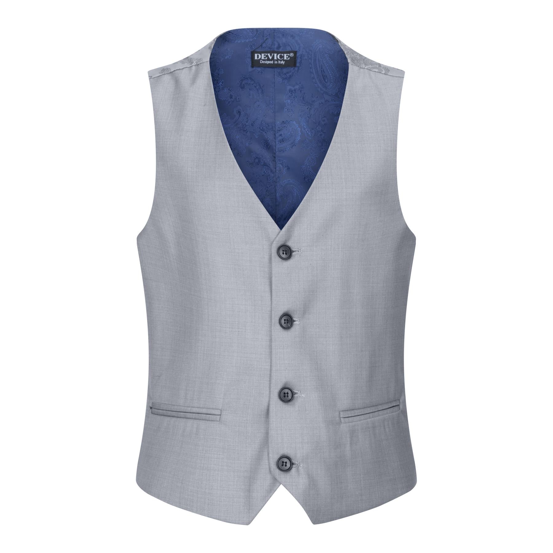 Boys 3 Piece Light Grey Classic Retro Suit