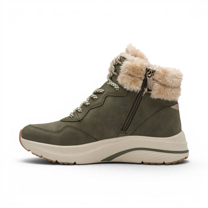 Tamaris Women’s Green Warm Winter Waterproof Lace-up Ankle Boots - 26278-45