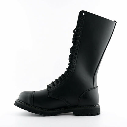 Grinders Unisex Black Punk Military Boots-King CS