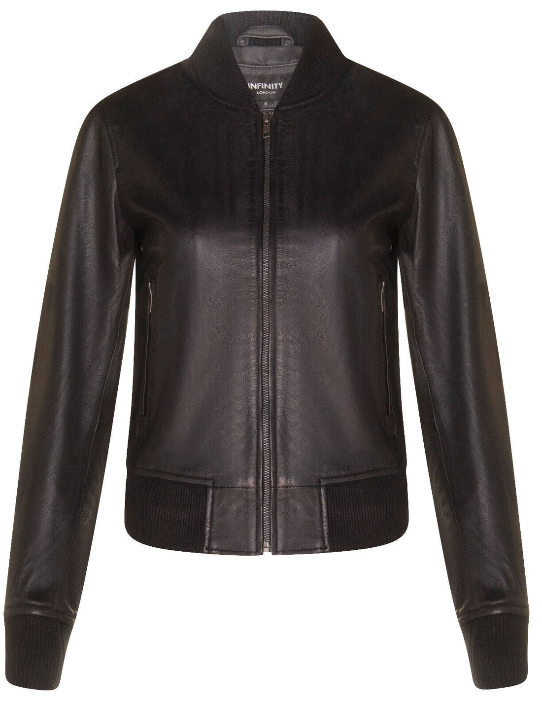 Womens Classic MA-1 Leather Bomber Jacket-Newcastle