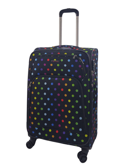 Ashville Medium Soft Shell Suitcase in Dots