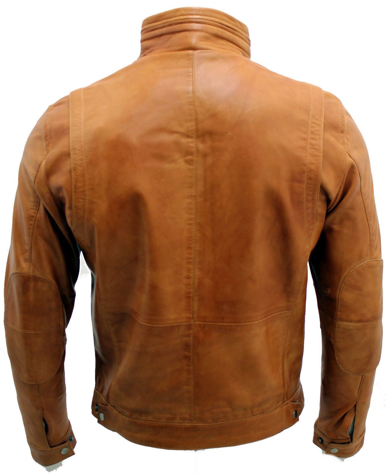 Mens Classic  Leather Biker Jacket-Stevenage
