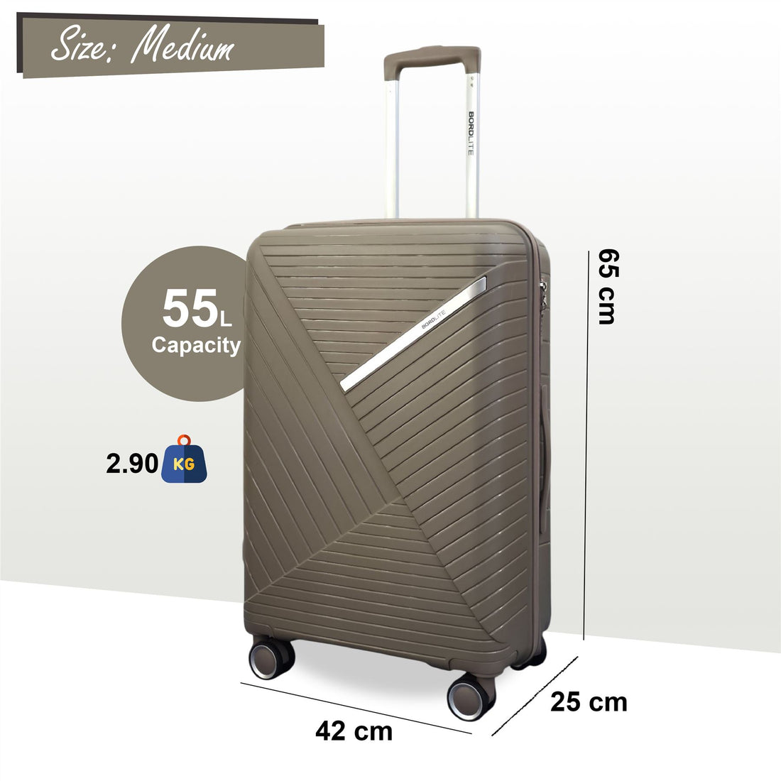 Chita Medium Hard Shell Suitcase in Flesh