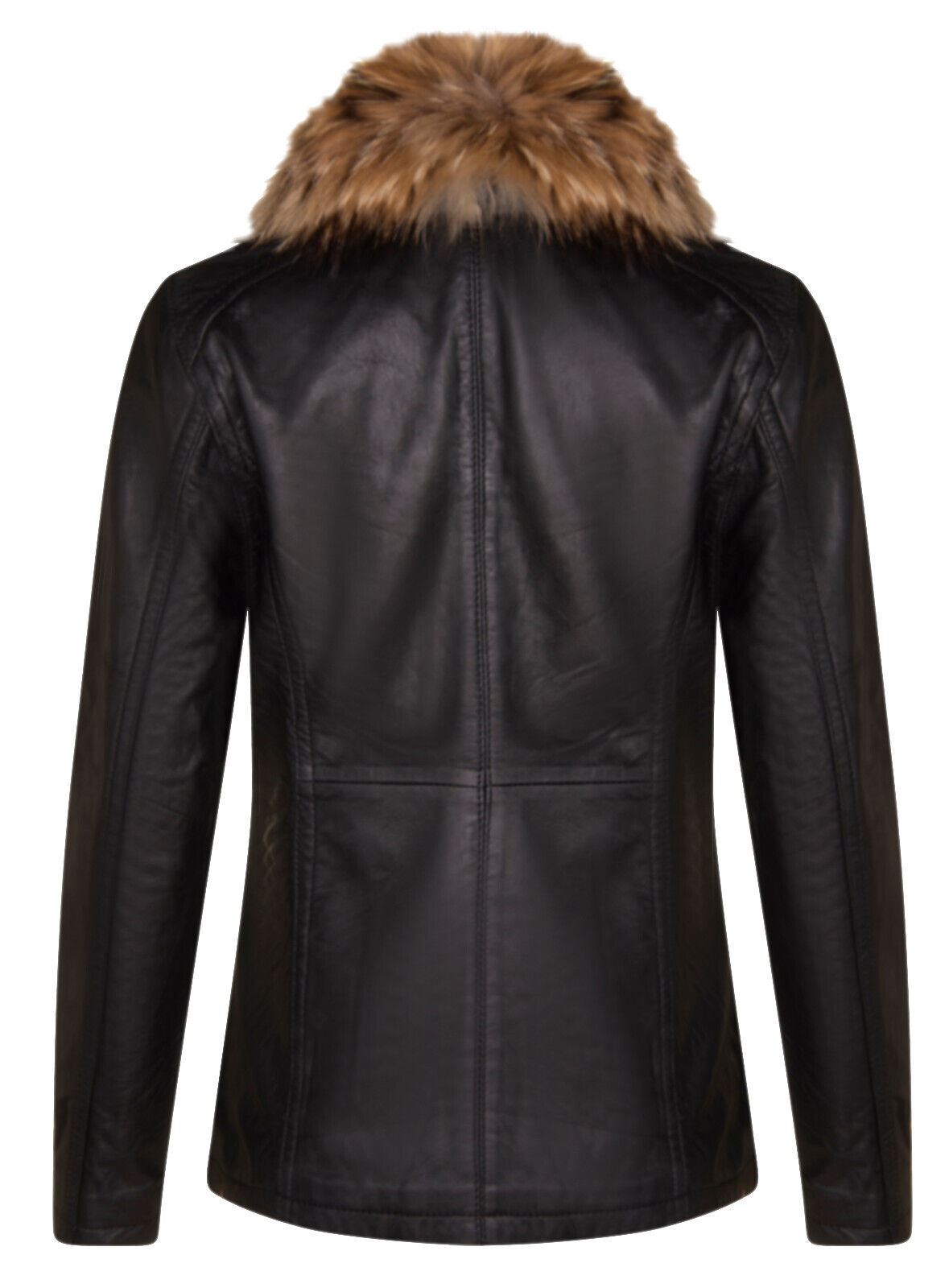 Womens Slim Fit Leather Parker Jacket-Millom