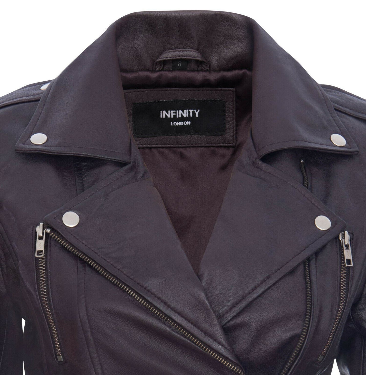 Womens Leather Brando Biker Jacket - Orlando