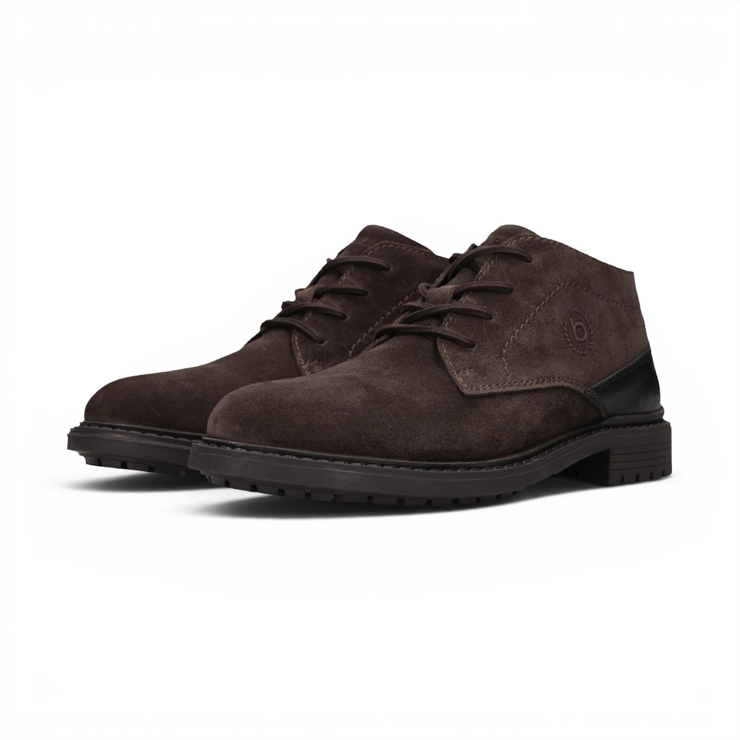 Bugatti Mens Dark Brown Suede Leather Lace-up Desert Ankle Boots - Lota