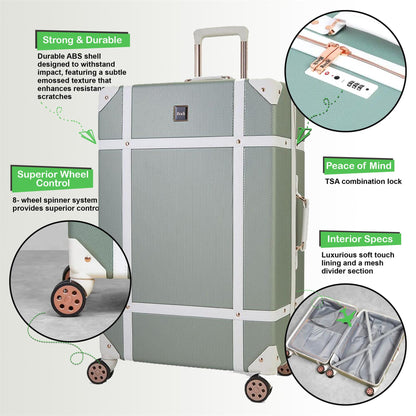 Alexandria Large Hard Shell Suitcase in Sage Green