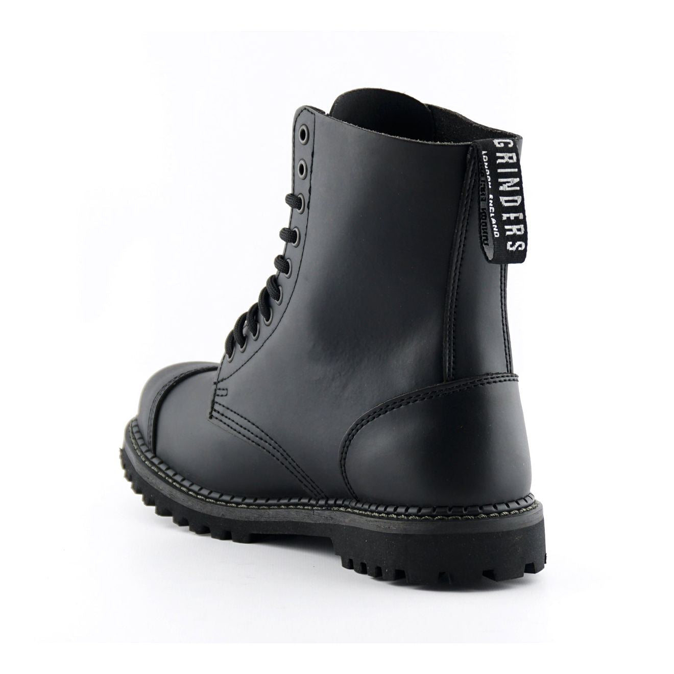 Grinders Stag CS Black Unisex Safety Steel Toe Cap Military Punk Boots - Upperclass Fashions 