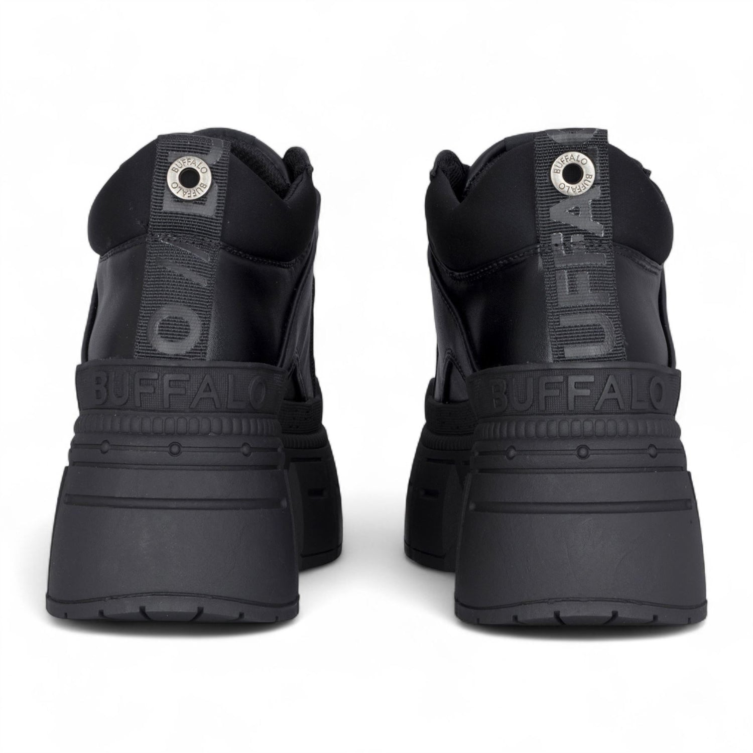 Buffalo Womens Chunky Platform Black Gothic Ankle Boots - Gospher Hike-Lo