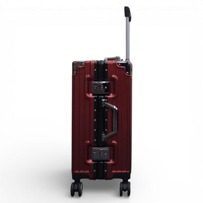 Airdrie Cabin Hard Shell Suitcase in Charcoal Red