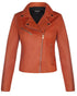 Womens Classic Leather Brando Biker Jacket-Loughton - Upperclass Fashions 