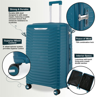 Burnaby Medium Hard Shell Suitcase in Blue