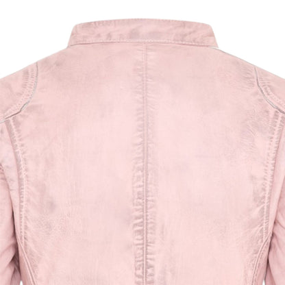 Womens Biker Racing Badges Leather Jacket-Eastleigh
