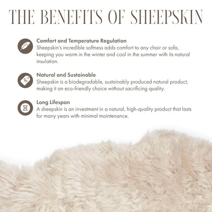 Genuine Sheepskin Double Natural Fluffy Silky Soft Real Wool Rug