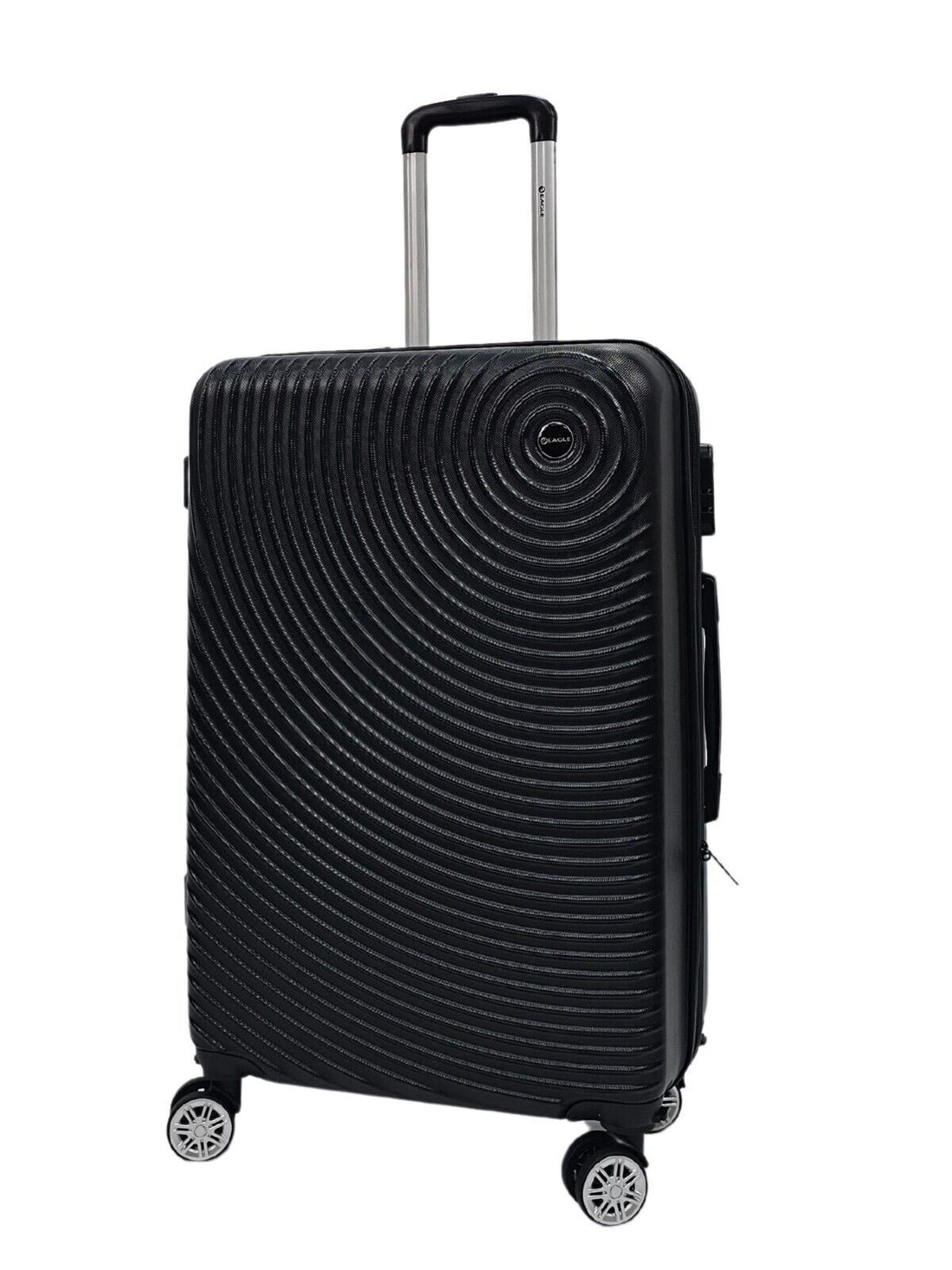 Hard Shell Black Cabin Suitcase Set 8 Wheel Luggage Case Travel Bag - Upperclass Fashions 