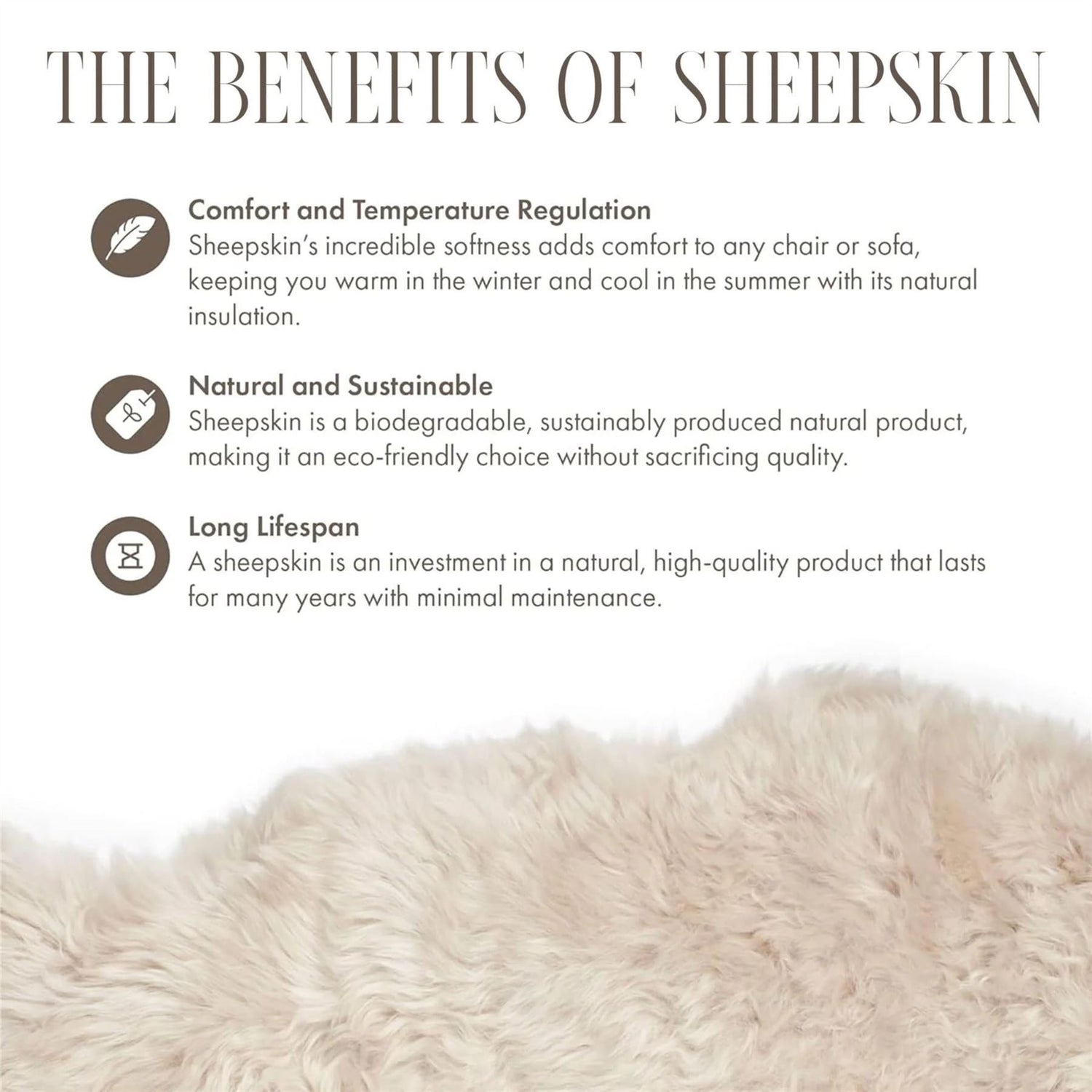 Genuine Sheepskin Quad Natural Fluffy Silky Soft Real Wool Rug