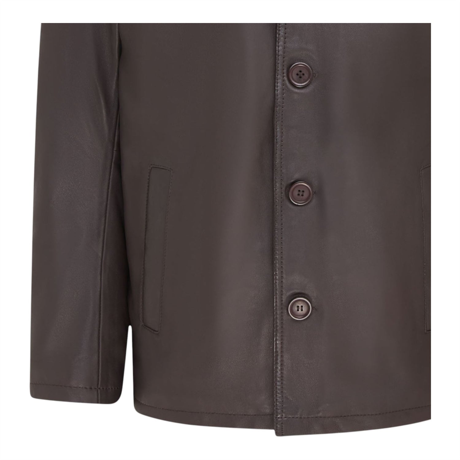 Men’s 4 Button Italian Leather Blazer Jacket - Loxton