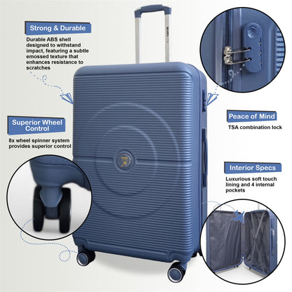 Seto Cabin Hard Shell Suitcase in Light Blue
