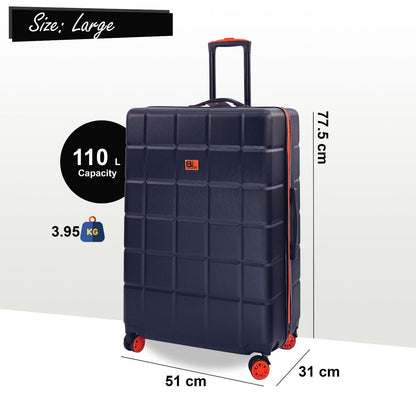 Collinsville Large Soft Shell Suitcase in Black