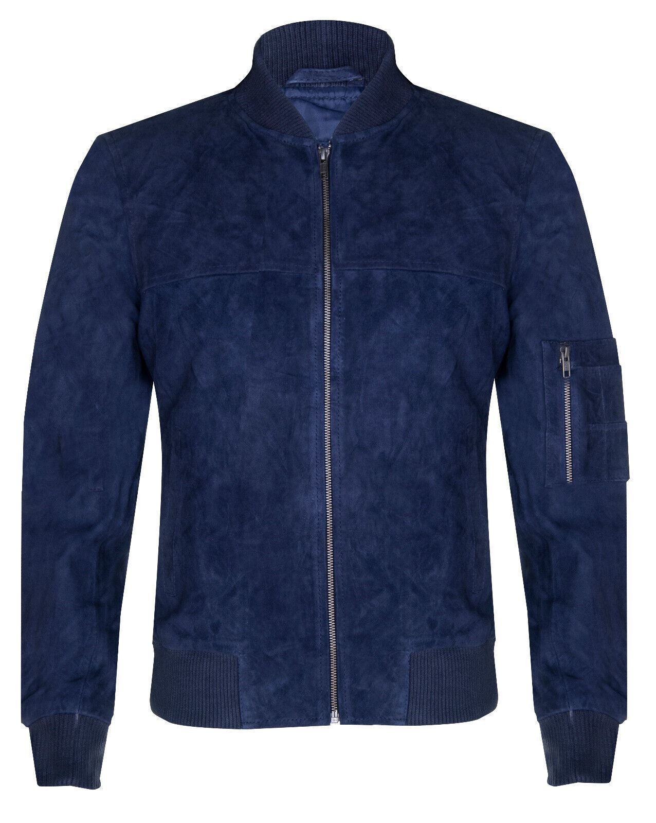 Mens Suede MA-1 Bomber Jacket-Cosham