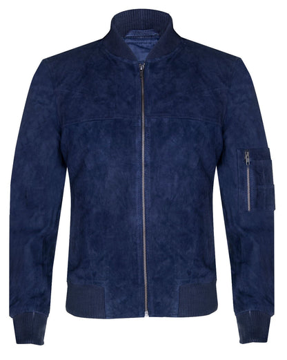 Mens Suede MA-1 Bomber Jacket-Cosham