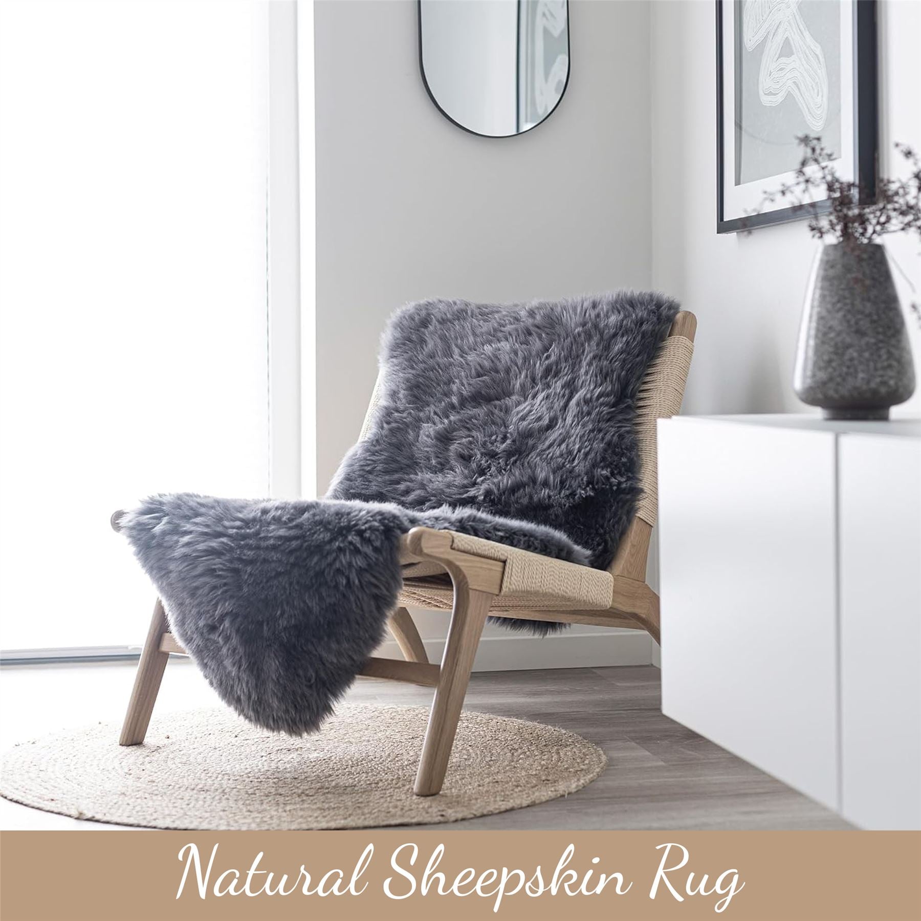 Genuine Sheepskin Double Natural Fluffy Silky Soft Real Wool Rug
