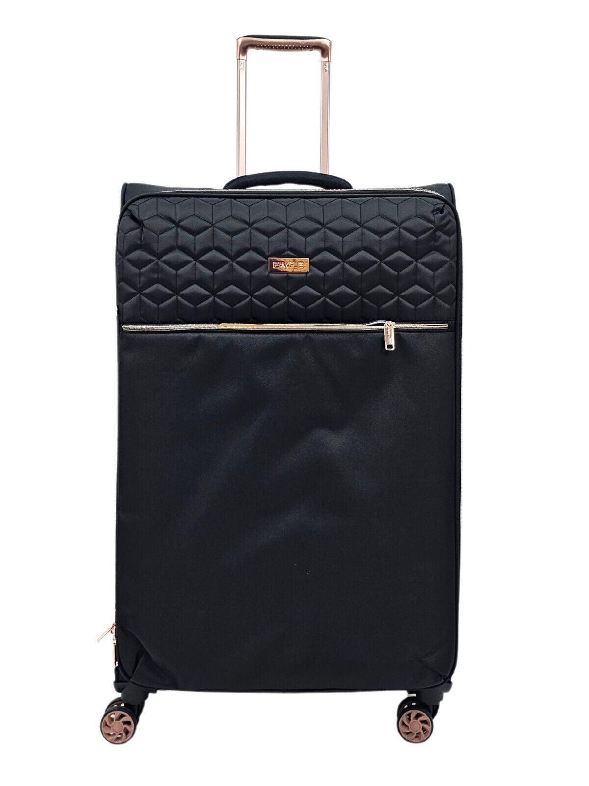 Birmingham Large Soft Shell Suitcase in Black