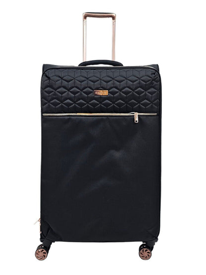 Birmingham Large Soft Shell Suitcase in Black