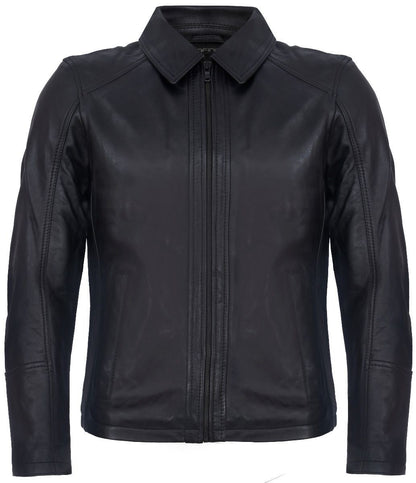 Mens Classic Harrington Leather Jacket-Southsea