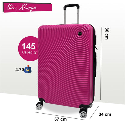 Brookside Extra Large Hard Shell Suitcase in Fuschia