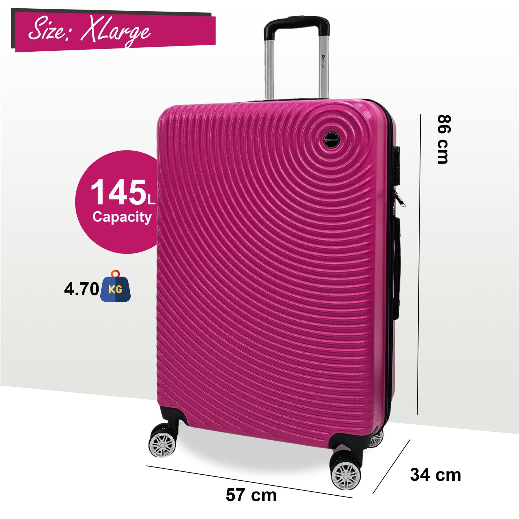 Hard Shell ABS Cabin Suitcase Luggage Set