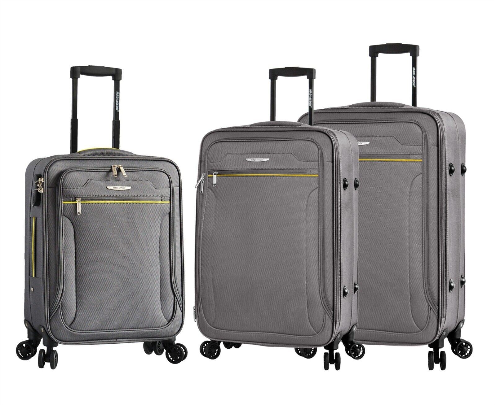 Calera Set of 3 Soft Shell Suitcase in Grey