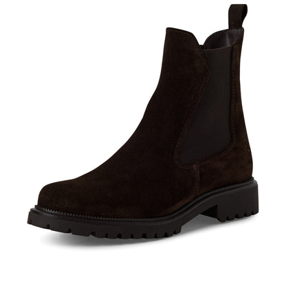 Tamaris Womens Mocca Brown Leather Classic High Chelsea Ankle Boots