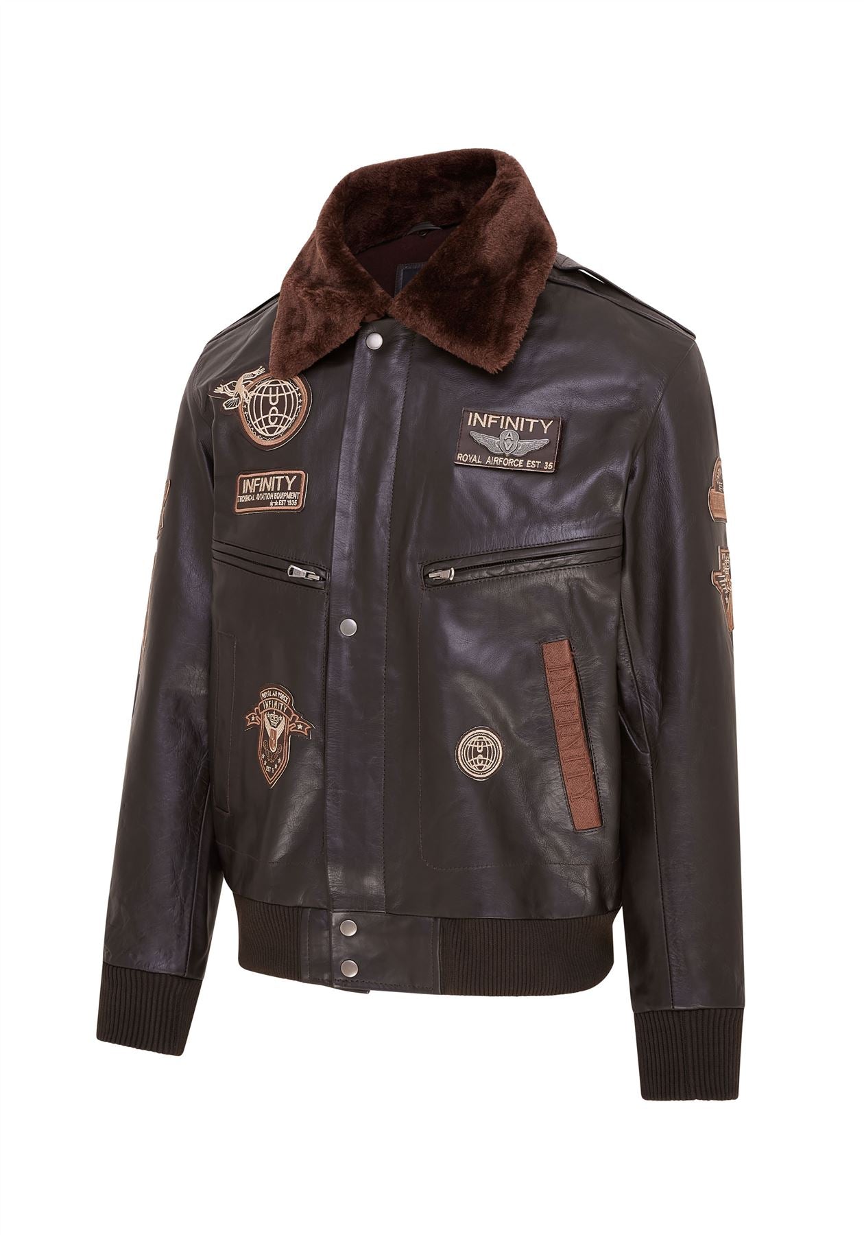 Mens Leather US Air Force Bomber Jacket- Lieksa – Upperclass Fashions