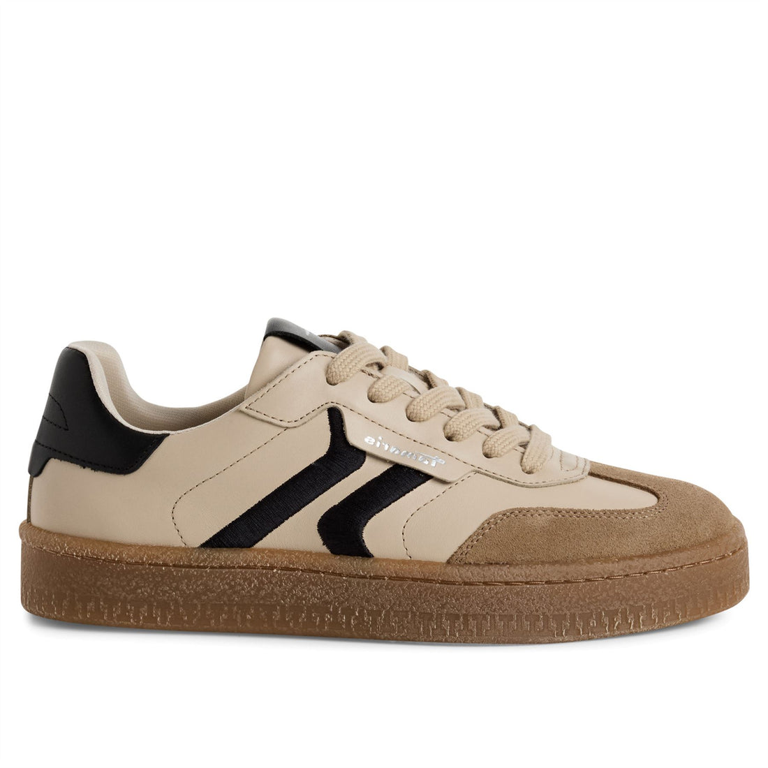 Tamaris Womens Beige Suede Leather Fashion Lace Up Sneakers