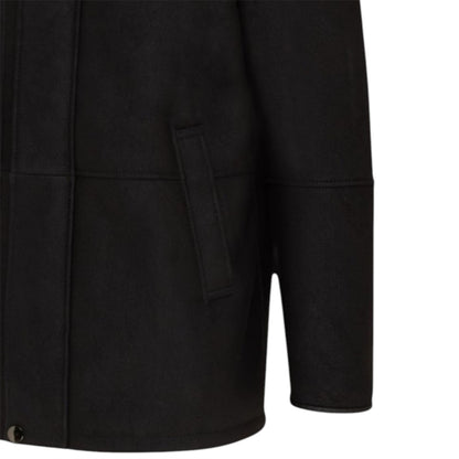 Mens Leather Funnel Neck Collar Coat Jacket - Thomas