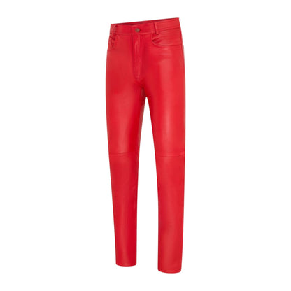Mens Lamb Leather 501 Biker Jeans - Istanbul