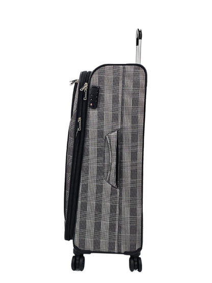 Ashville Large Soft Shell Suitcase in Stripe