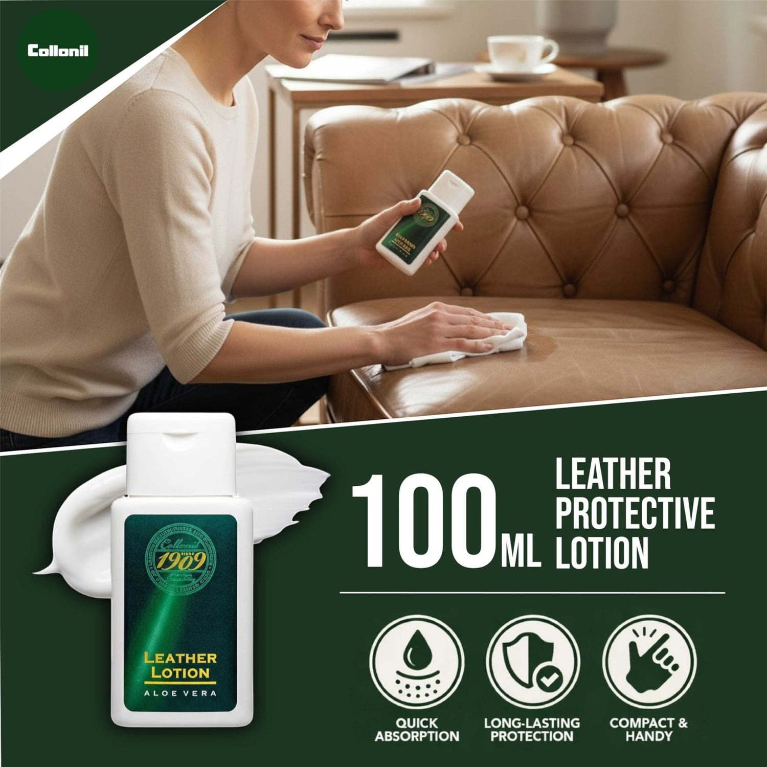 Collonil 1909 Shoe &amp; Boot Lotion 100ml Premium Leather Care