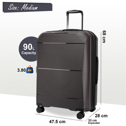 Abiko Medium Hard Shell Suitcase in Grey