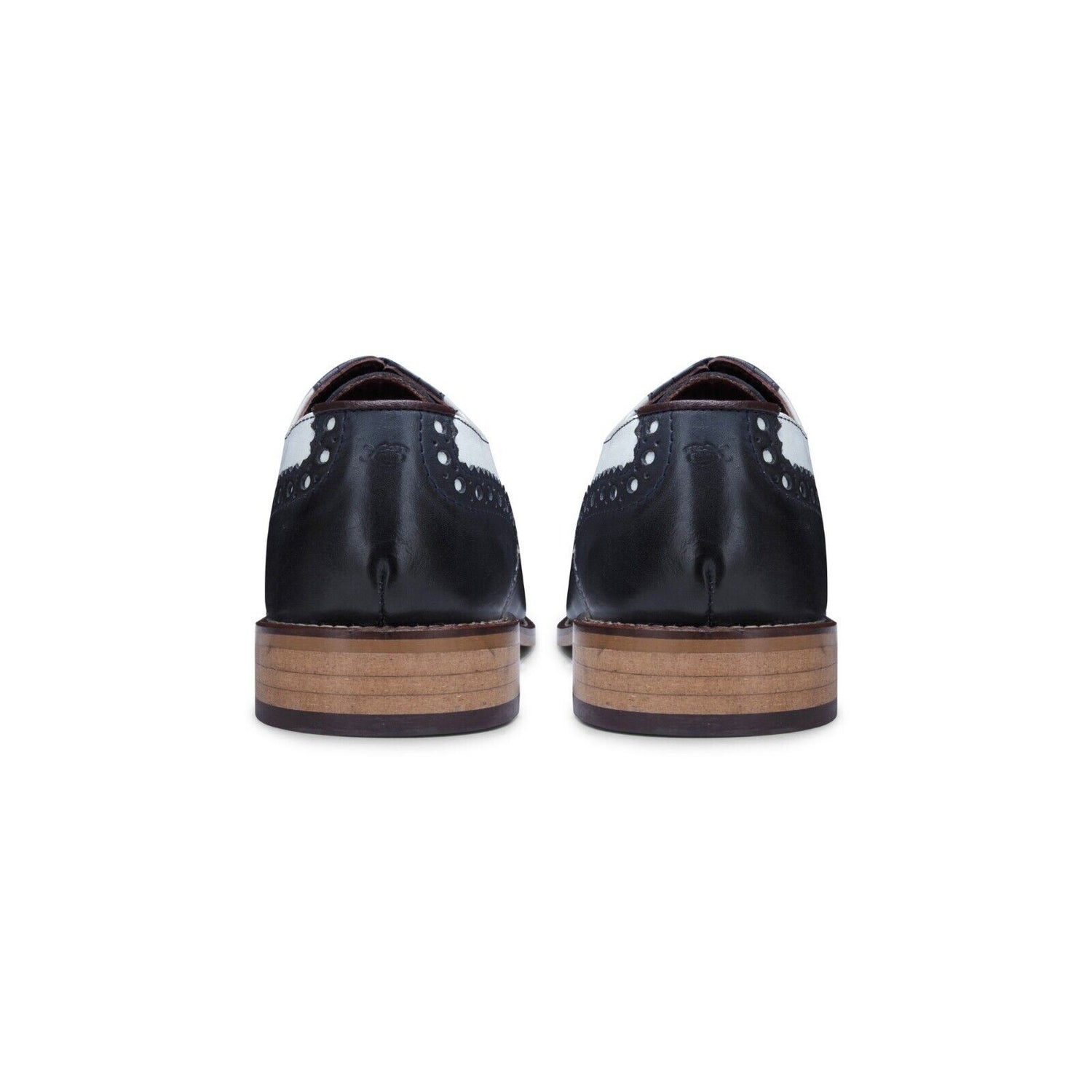 Mens Classic Oxford Navy/White Leather Gatsby Brogue Shoes