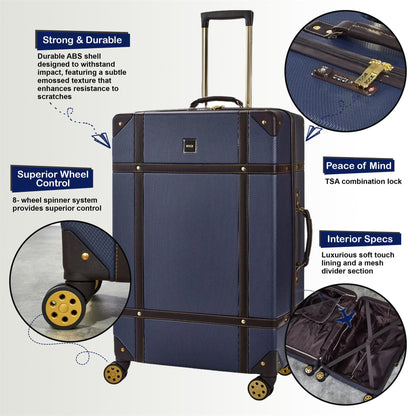 Alexandria Large Hard Shell Suitcase in Navy