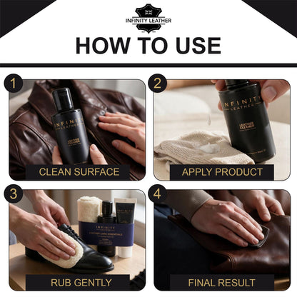 Leather Cleaner, Polish &amp; Glove Smooth Leather Kit