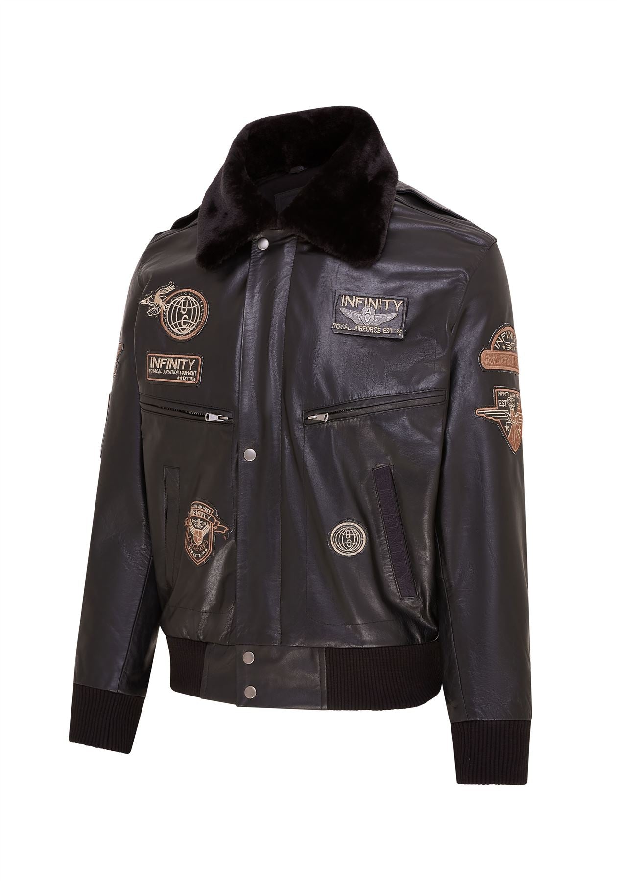 Mens Leather US Air Force Bomber Jacket- Lieksa